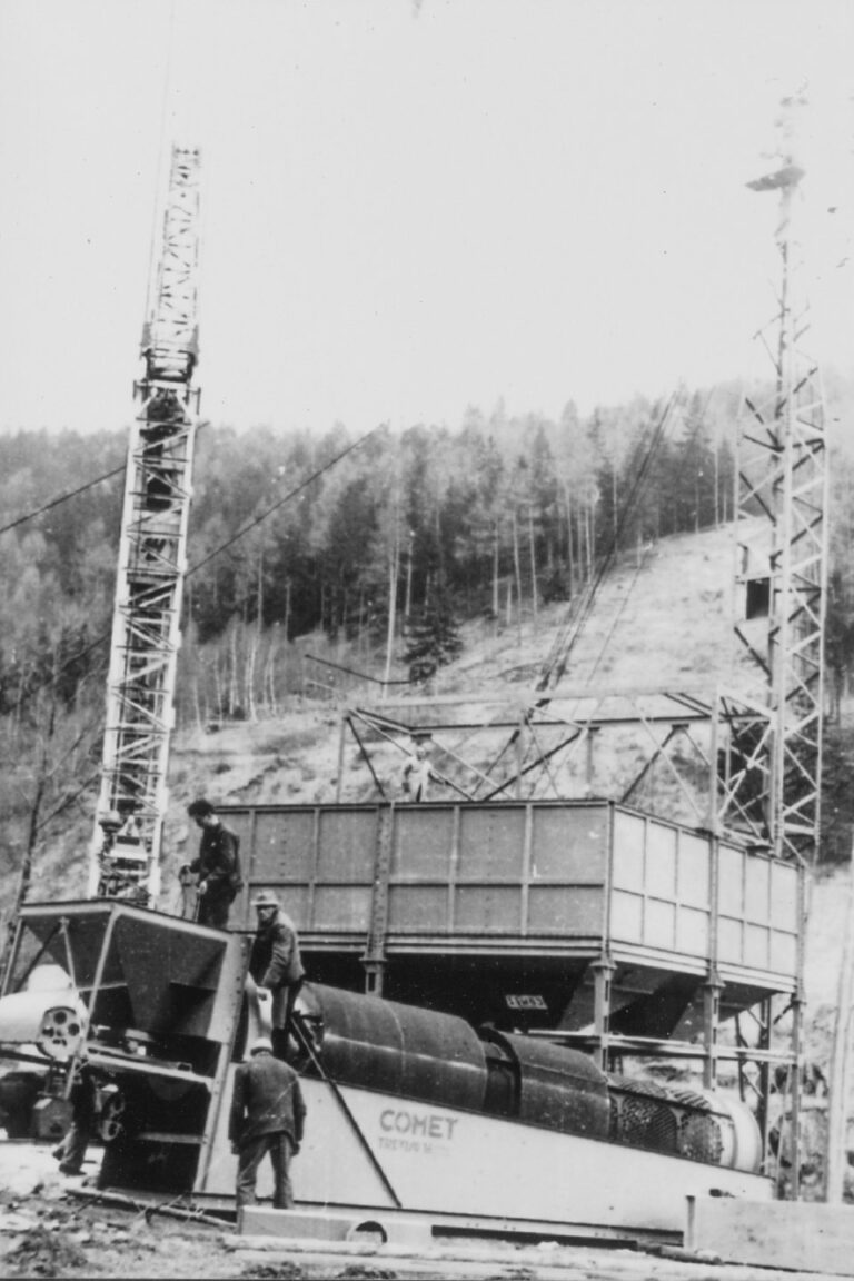 Montaggio impianto ghiaia 1959